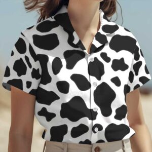 Seamless Pattern With Cow Texture Tropical Shirts