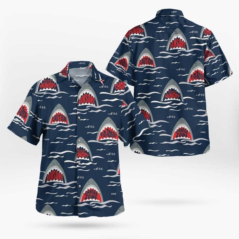 Shark Mouth Graphic Hawaiian Shirts For Beach 7 Shark Mouth Graphic Hawaiian Shirts