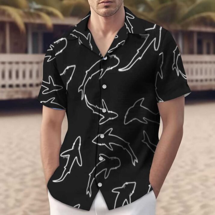 Shark Mysterious Black Hawaiian Shirt