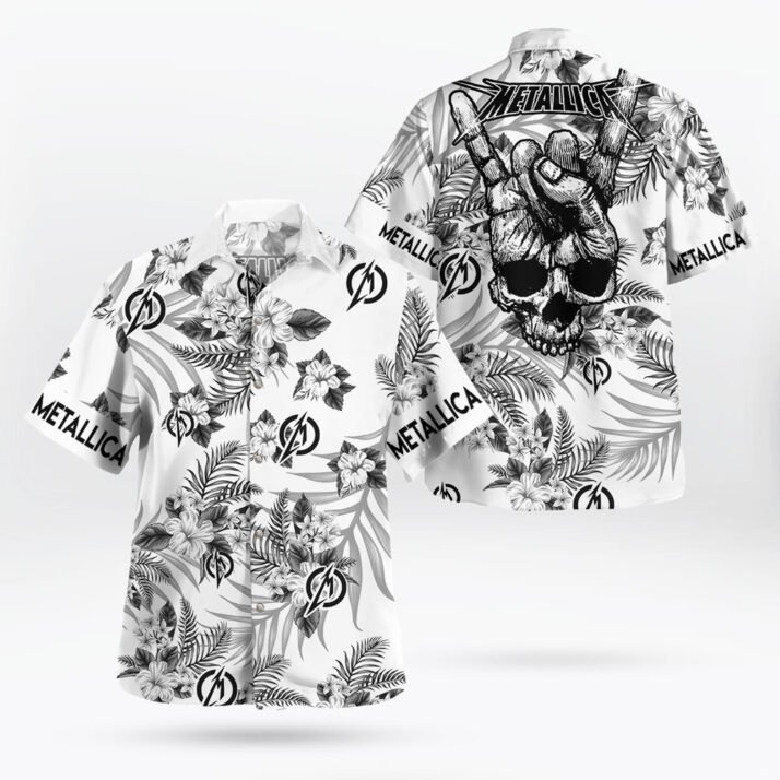 Skull Metallica Rock Band Hawaiian Shirt