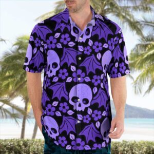 Skull With Fallen Wings Hawaiian Tropical Shirt