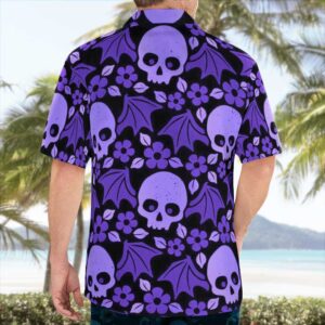 Skull With Fallen Wings Hawaiian Tropical Shirt