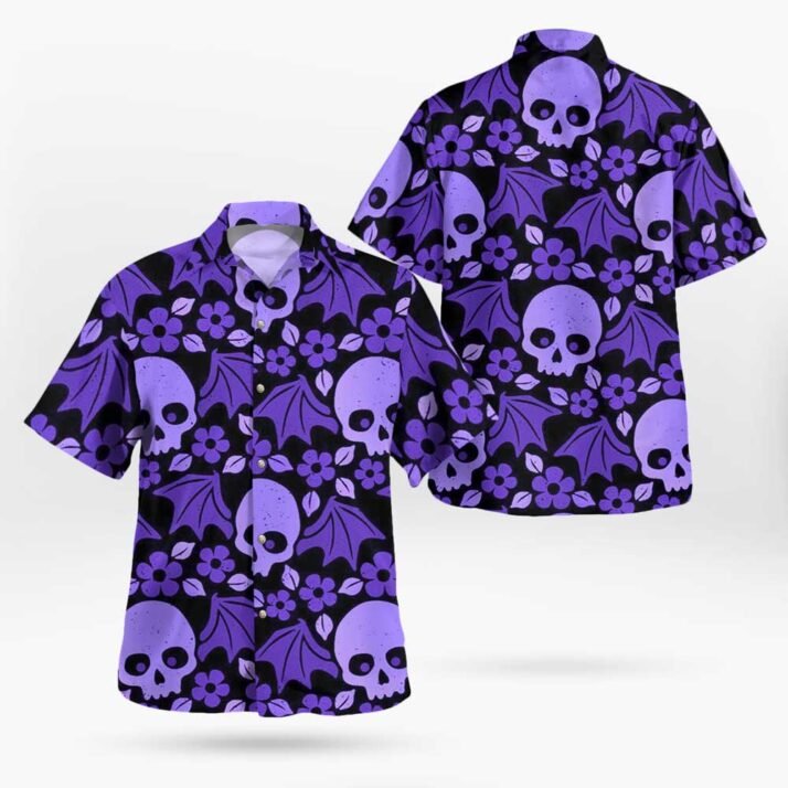 Skull With Fallen Wings Hawaiian Tropical Shirt