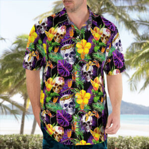 Flower Skull Hawaiian Shirt