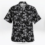 Small Daisies Black White Hawaiian Shirt