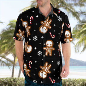 Spooky Christmas Button Up Hawaiian Shirt