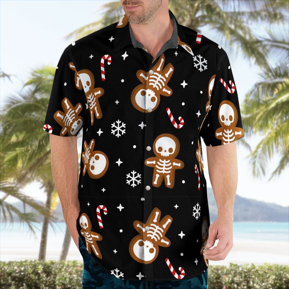 Spooky Christmas Button Up Hawaiian Shirt 5 Spooky Christmas Button Up Hawaiian Shirt
