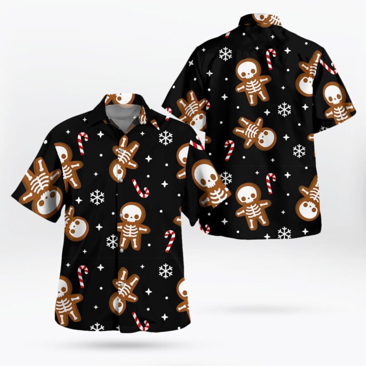 Spooky Christmas Button Up Hawaiian Shirt
