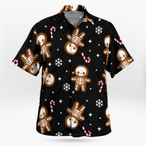 Spooky Christmas Button Up Hawaiian Shirt