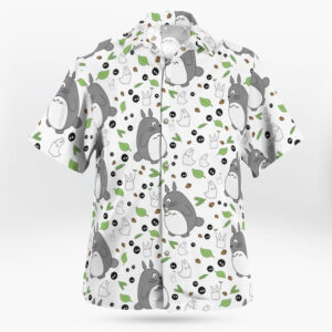 Totoro,White Totoro and Soot Sprites Pattern Hawaiian Shirt