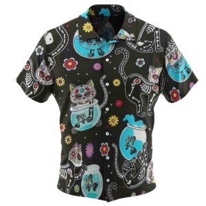 Vintage Cat Print Aloha Shirt Unisex