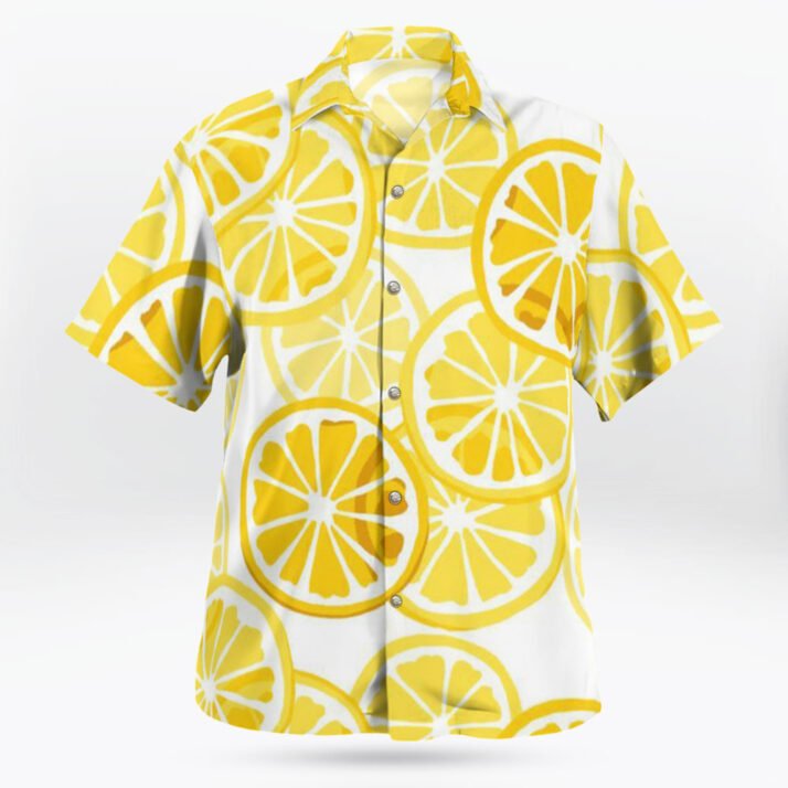 Yellow Lemon sliced Hawaiian Shirts