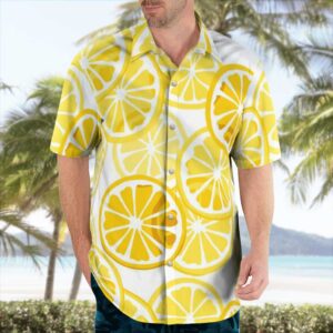 Yellow Lemon sliced Hawaiian Shirts For Summer