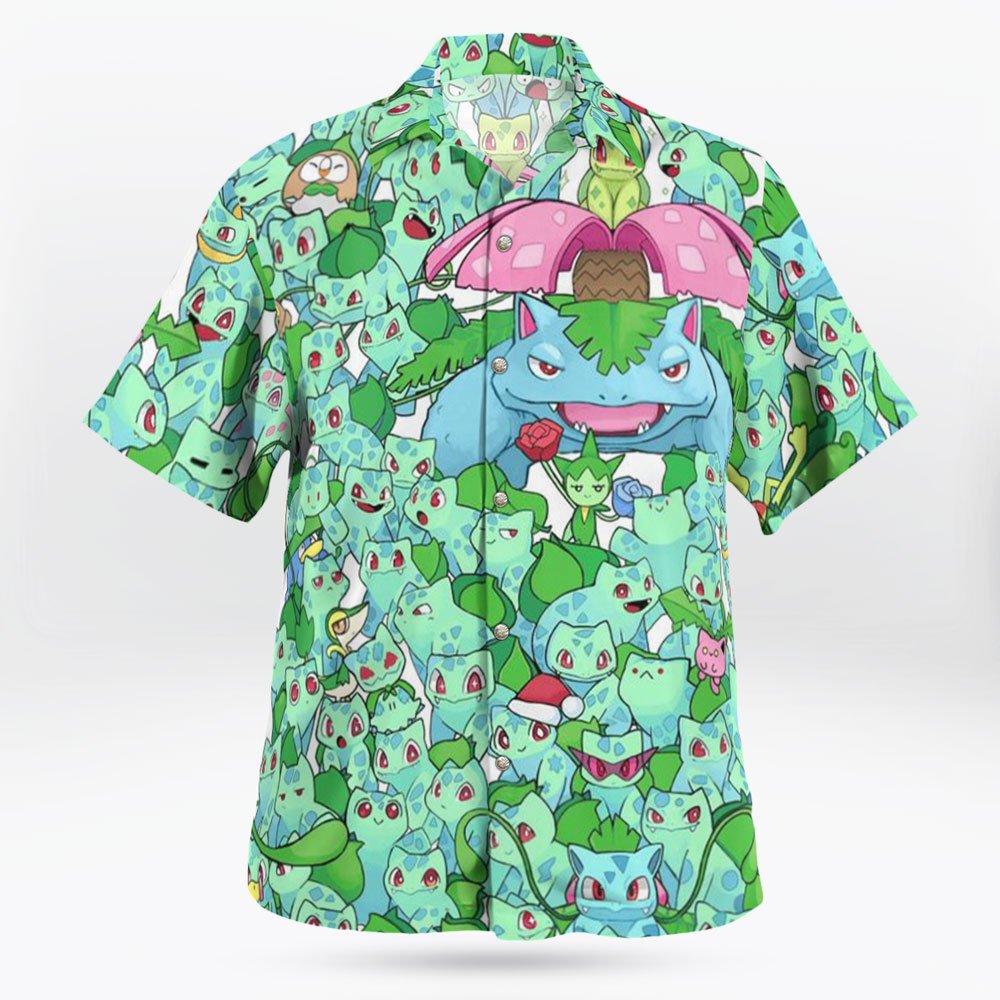 Bulbasaur Pokemon Hawaiian Shirt For Men And Women 5 Bulbasaur Pokemon Hawaiian Shirt