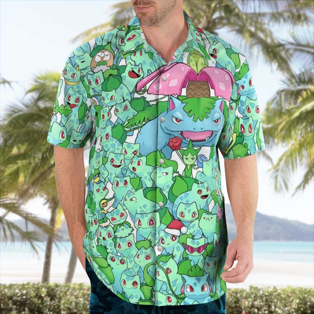 Bulbasaur Pokemon Hawaiian Shirt For Men And Women 6 Bulbasaur Pokemon Hawaiian Shirt