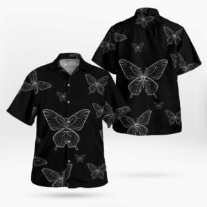 Butterfly Black Button Up Shirt