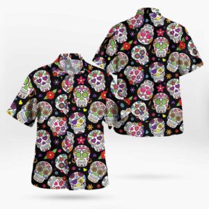 Candy Skull Tropical Hawaiian Shirt