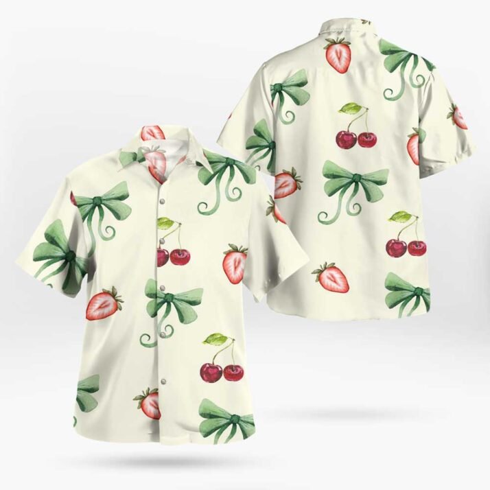 Cherry and Strawberry Design Hawaiian Shirt