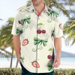 Cherry and Strawberry Design Hawaiian Shirt