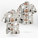 Halloween Pumpkin And Ghost Aloha Shirt