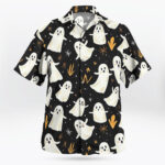 Halloween ghosts Funny Hawaiian Short Sleeve Shirt