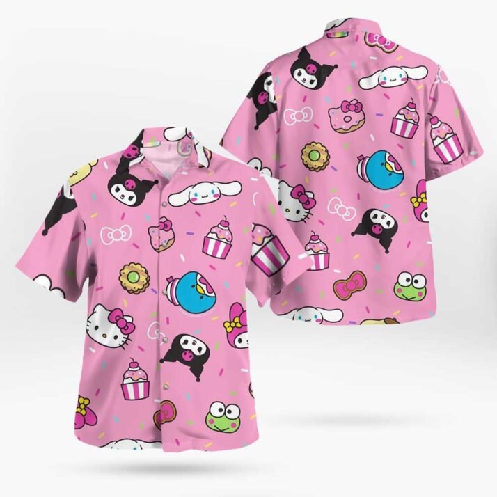 Hello Kitty Cartoon Character Hawaiian Shirt