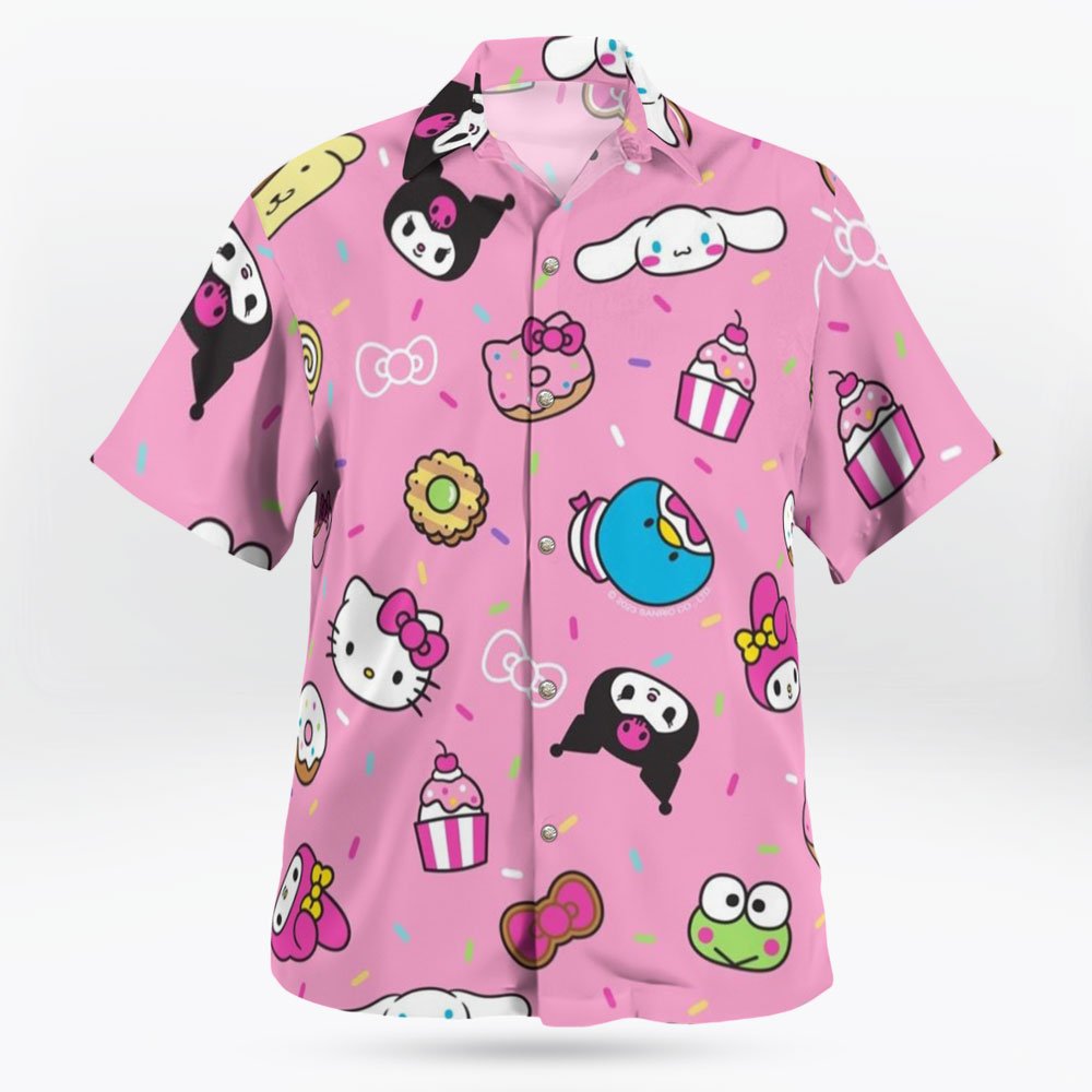 Pink Hello Kitty Cartoon Character Hawaiian Shirt 5 Hello Kitty Cartoon Character Hawaiian Shirt
