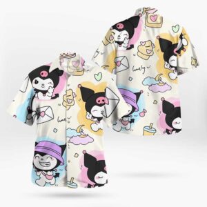 Kuromi Hello Kitty Hawaiian Tropical Shirt