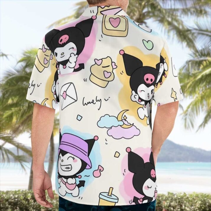 Kuromi Hello Kitty Hawaiian Tropical Shirt