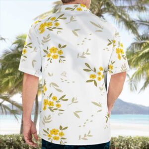 Matching Yellow Flower Hawaiian Shirts