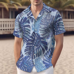 Monstera Plant Hawaiian Short Sleeve Shirt