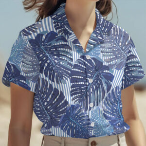 Monstera Plant Hawaiian Short Sleeve Shirt