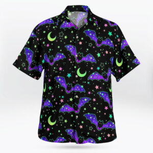 Multicolored Bright Bats Aloha Shirt