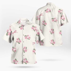 Pink Rose Flower Hawaiian Shirt