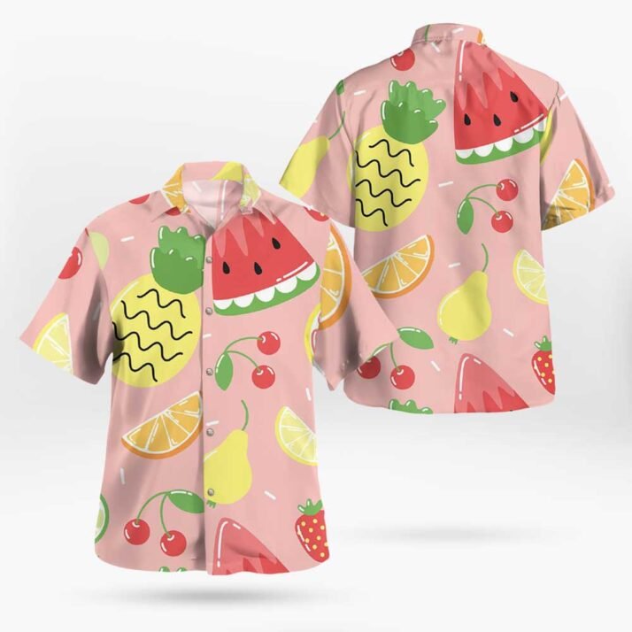 Tropical Fruit Hawaiian Short Sleeve Shirt