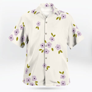 Tropical Small Lavender Flowers Floral Shirt