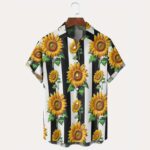 Vintage Sunflower Hawaiian Shirt for Festivals