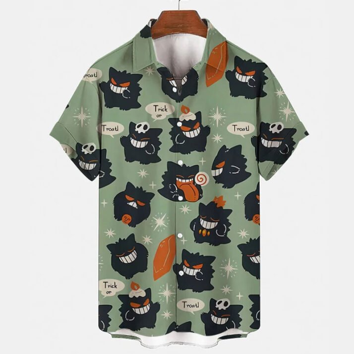 Gengar Aloha Shirt – Unique Anime Hawaiian Shirt for Fans