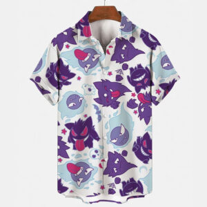 Gengar Hawaiian Shirt – Pokemon-Themed Tropical Summer Outfit