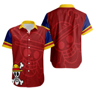 One Piece Strawhats Style Button Up Hawaiian Shirts