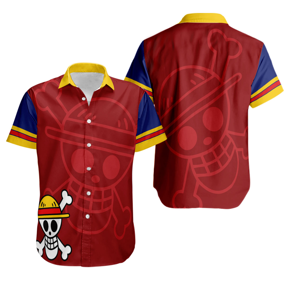 One Piece Strawhats Style Button Up Hawaiian Shirts 5 One Piece Strawhats Style Button Up Hawaiian Shirts