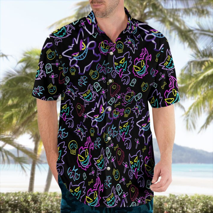 Pokemon Gengar Pattern Aloha Shirt