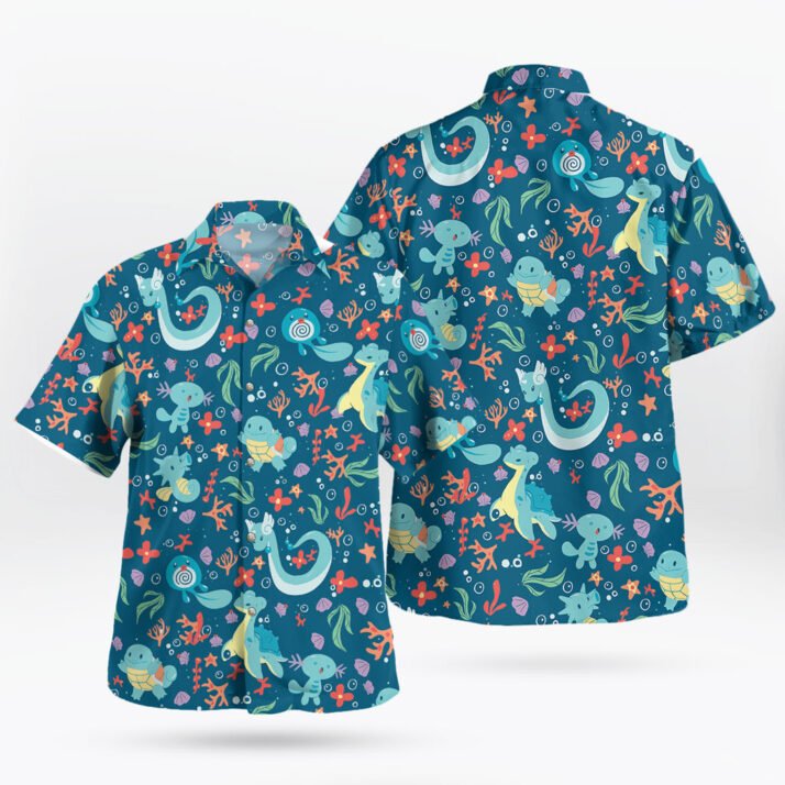 Water Type Pokemon Hawaiian Shirt