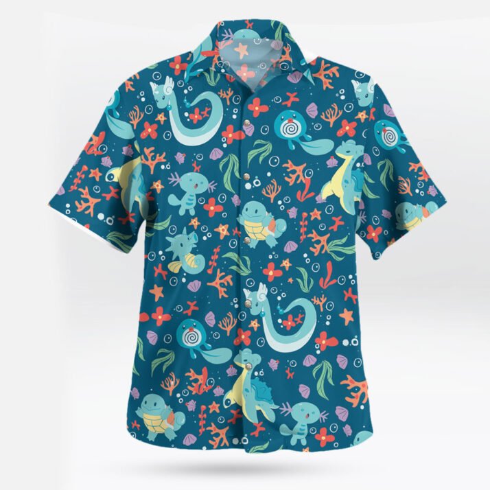 Water Type Pokemon Hawaiian Shirt
