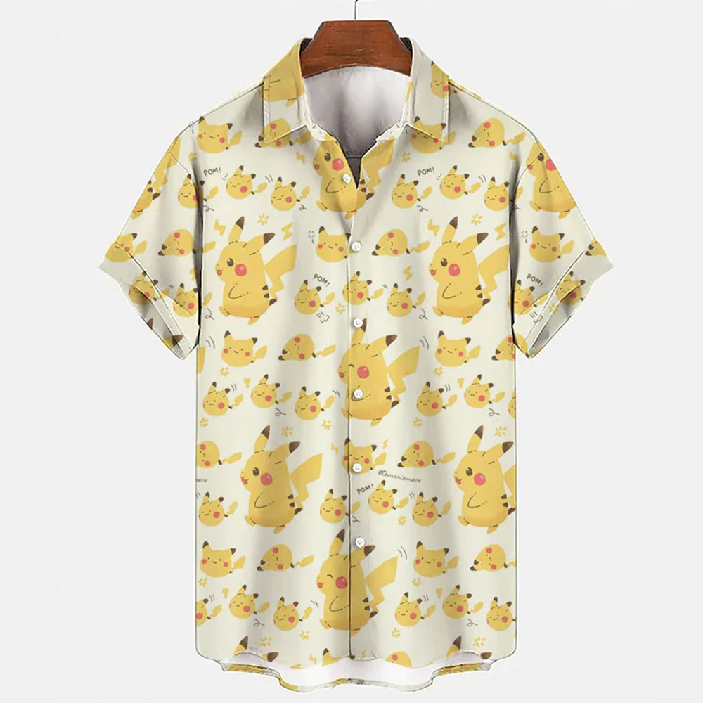 Pokemon Pikachu POM Hawaiian Shirt 1 Pokemon Pikachu POM Hawaiian Shirt