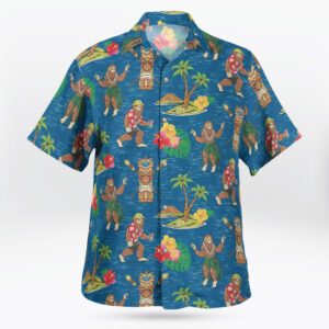Aloha Bigfoot Style Hawaiian Shirt - Tropical Sasquatch Button-Up
