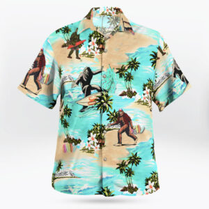 Bigfoot Vintage Pattern Men's Hawaiian Shirt