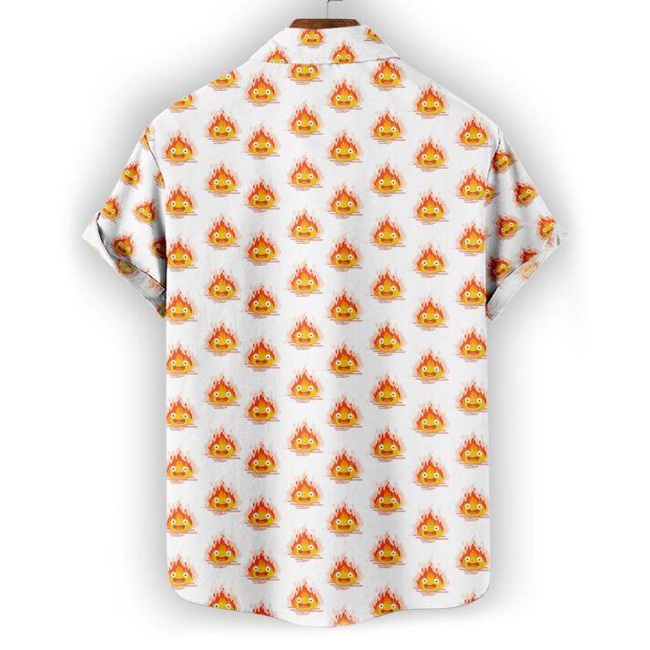 Calcifer Howl's Moving Castle Button Up Shirt
