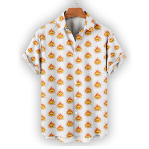 Calcifer Howl's Moving Castle Button Up Shirt