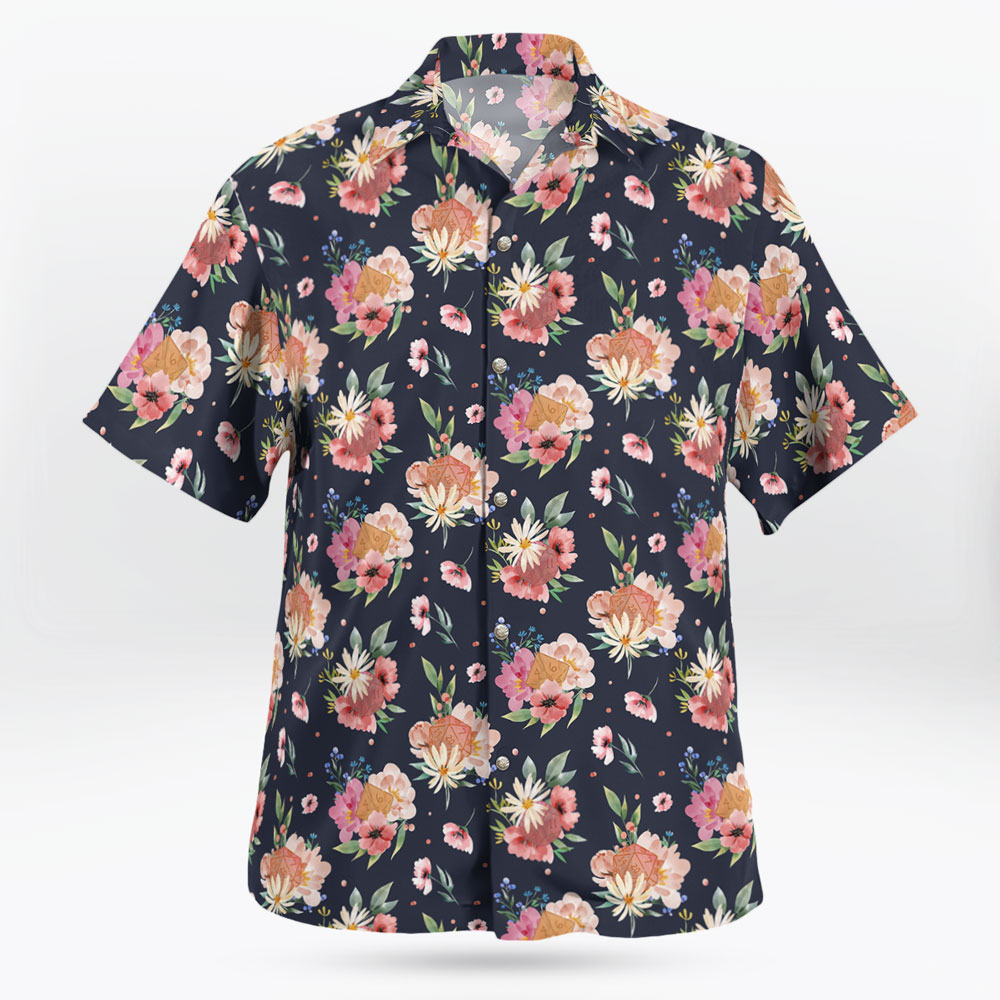 DND Floral Hawaiian Shirt – Perfect for RPG Lovers 7 DND Floral Hawaiian Shirt 3